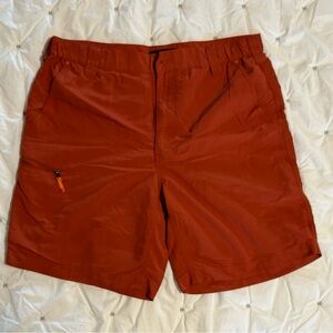 Orvis Burnt Orange Quick-dry Shorts with Zip Pocket